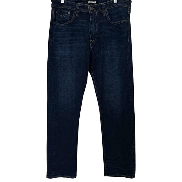 Revtown Dark Wash Automatic Relaxed Stretch Straight Leg Jeans‎ Mens 34 x 30 - Picture 1 of 4